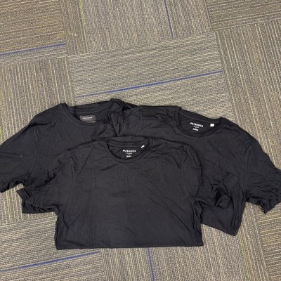 PS Basics By Pacsun Mens Black Scallop Fit T Shirt Size L Lot of 3
