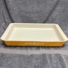 Pyrex BUTTERFLY GOLD Lasagna Pan Baking Dish 13 1/2 X 8 3/4 X 1 3/4 Vintage