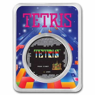 テトリス銀貨　1オンス　TEP Tetris™ Rocket Launch 1 oz Silver Colorized Round in TEP | eBay