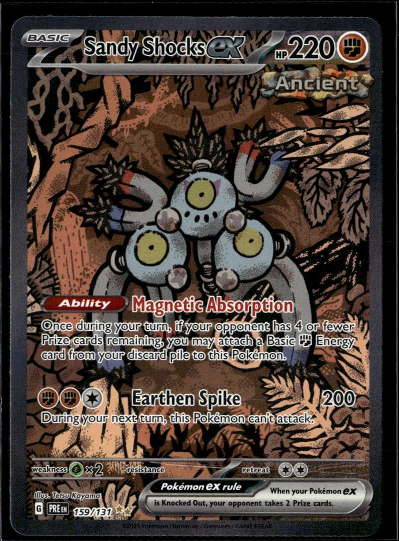 Sandy Shocks EX 2025 Prismatic Evolutions Holo Secret Rare SAR #159/131