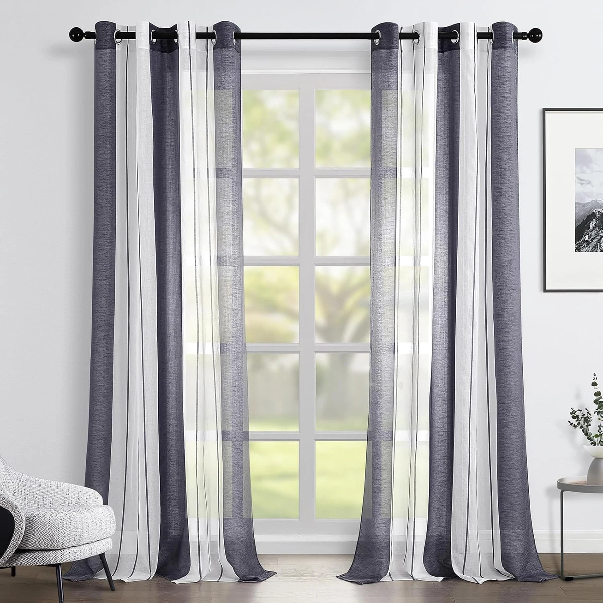 Fditt Tenda per Tende oscuranti in Poliestere Tende oscuranti per Tende da Letto Camera da Letto Soggiorno(Gray