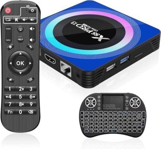 Android TV Box 13.0, Android Box 4GB RAM 64GB ROM, Quad Core Smart