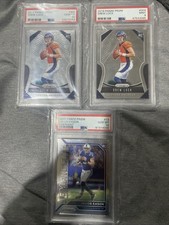 3 Card Psa Lot Drew Lock Prizm Rc Psa 9 And 10 Emergent Rc Jacob Eason Psa 10