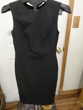 Ann Taylor Black Crew Neck Sleeveless, Lined Shift Dress Size 0 New