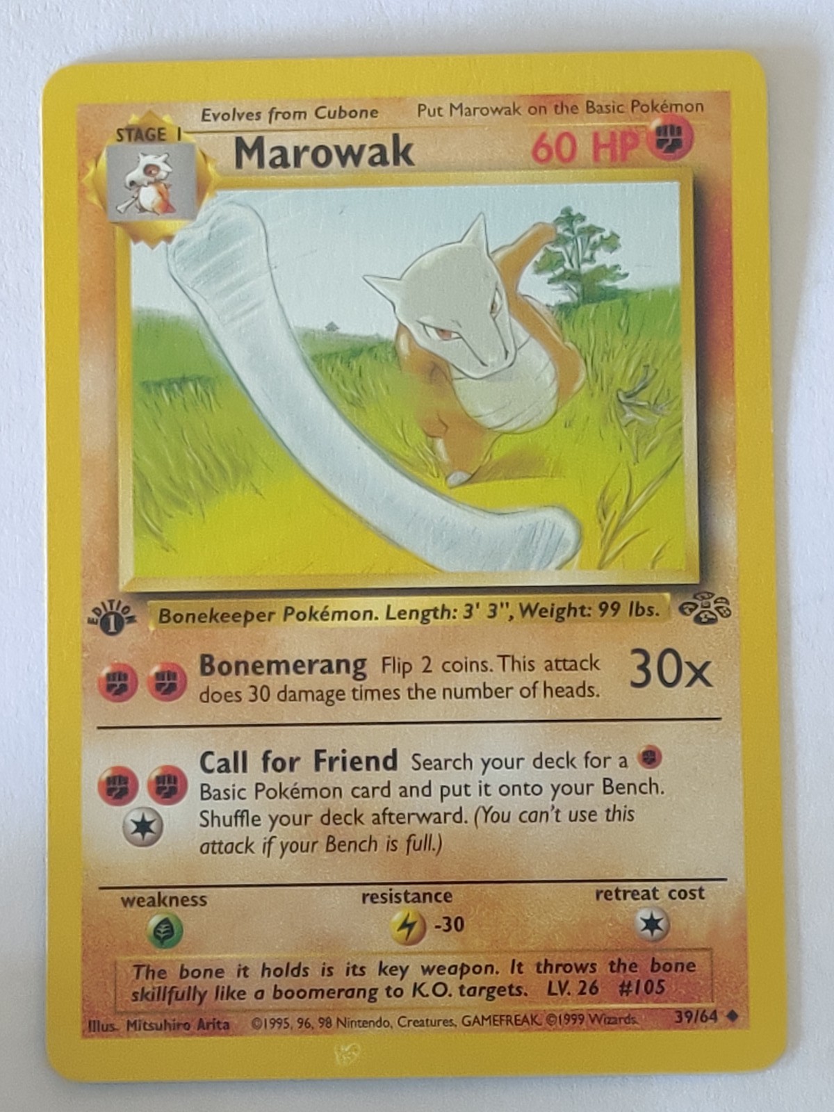 Marowak Uncommon Jungle 39/64 NM