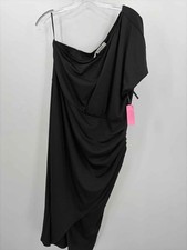 Pre-Owned Grace Karin Black Size XL One Shoulder Maxi Short Sleeve Dress