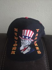 Vintage NY Yankees  Monster Text by Signatures Snapback hat Wool Blend , DS WOHT