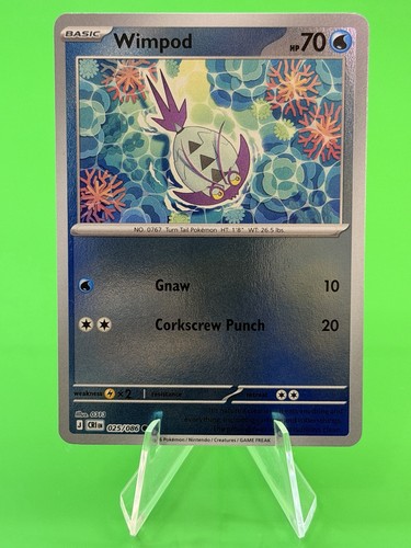 Pokemon Wimpod Mega Evolution Chaos Rising Reverse Holo Common 025/086 NM!!!