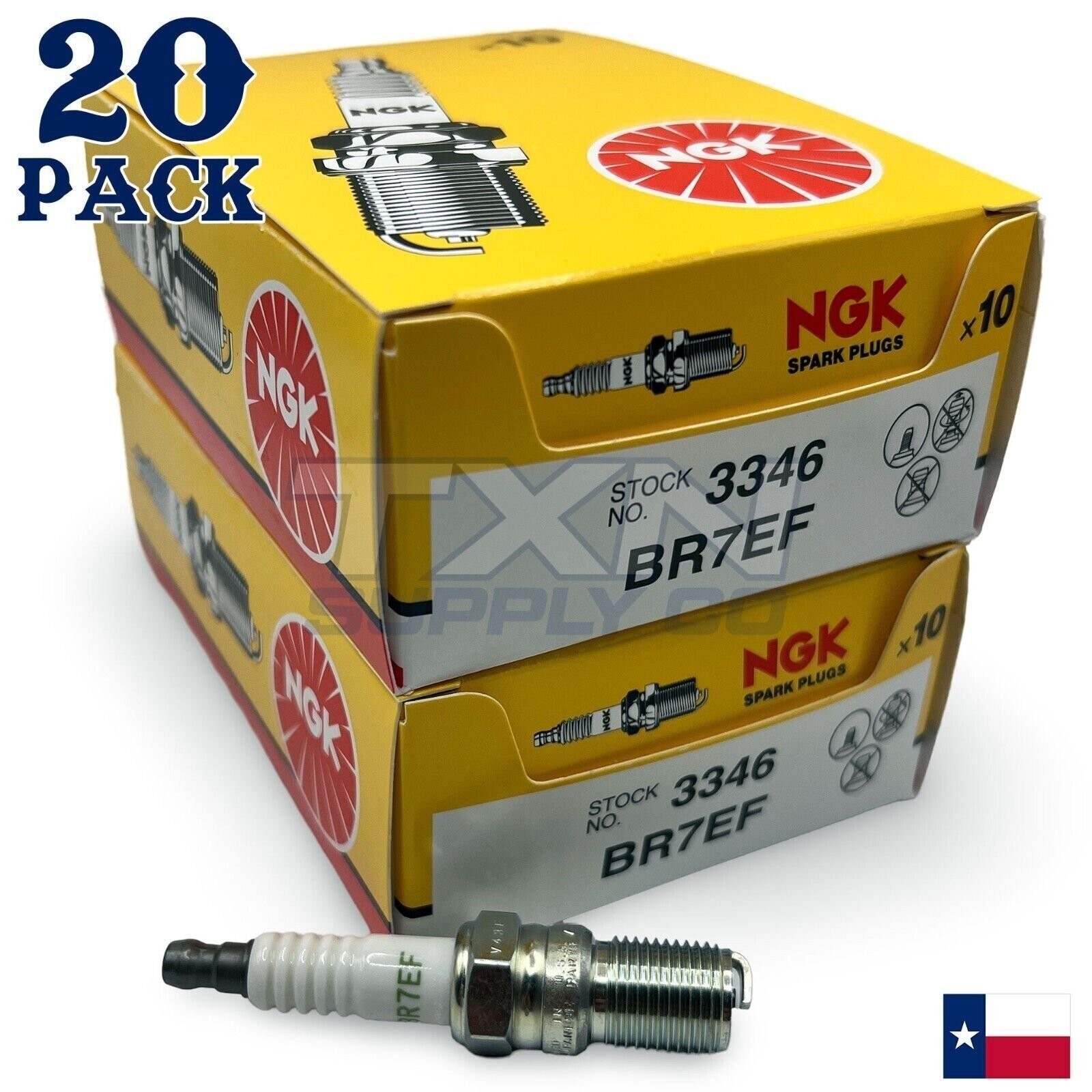 NGK 3346 Spark Plug BR7EF - 20 Pack