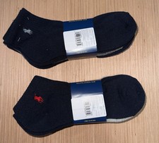 NWT  8 Pairs Polo Ralph Lauren Socks  Grey Navy Blue Black  Ankle  Low Cut