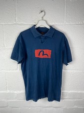 Vintage Evisu Navy & Red Collared T-shirt