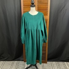 Vintage Vanity Fair Emerald Green Velour Bath Robe/Housecoat Sz. XL Zipper USA