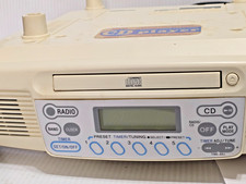 Sony ICF-CD533 Under Cabinet Mega Bass Radio AM/FM CD Player Clock - Tested