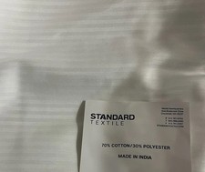 Hilton Standard Textile King Duvet Cover 106x99 White Striped Hotel Bedding