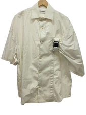 CHALAYAN Long Sleeve Shirt M Cotton White Stripe SS20 UQ602 Used