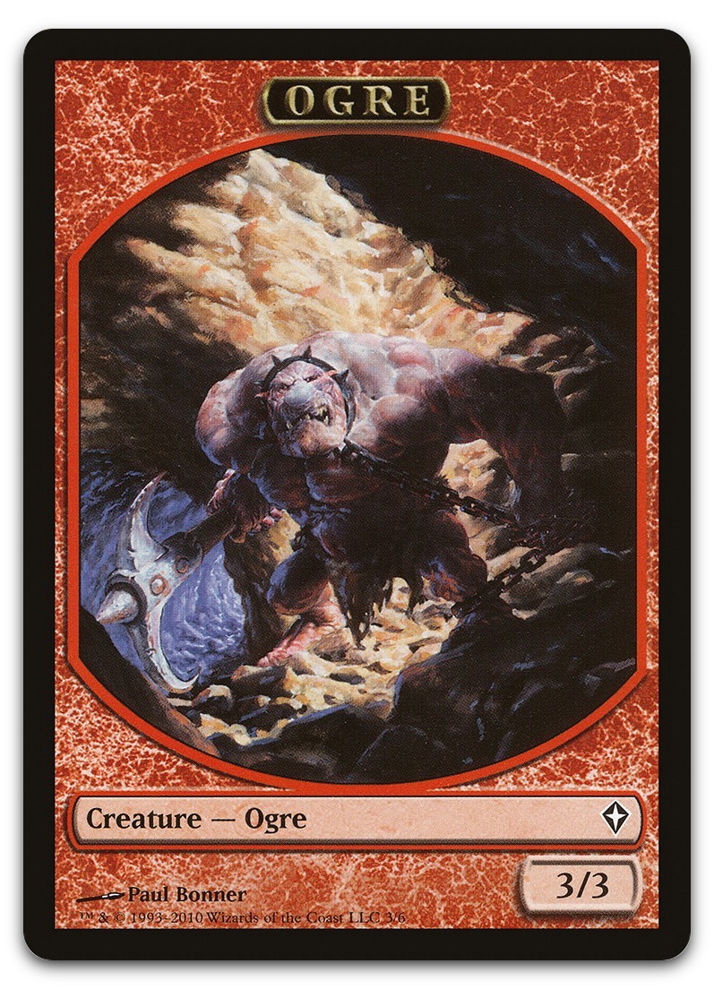 Ogre Token #3 (LP) Worldwake WWK Magic MTG