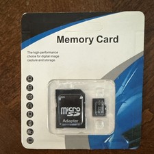 MicroSD Memory Card w/ Adapter 128GB, Generic Brand Brand New/Sealed 