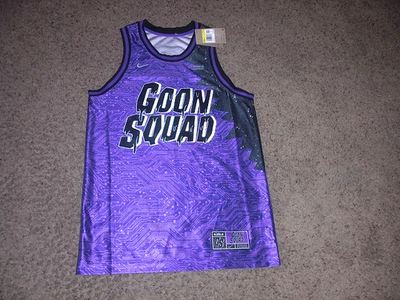 #ad #ad LEBRON JAMES purple Space Jam GOON SQUAD Nike Basketball Jersey men#x27;s S NEW $120 $51.66