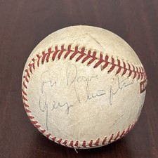 George Plimpton Signed Autograph Baseball Ball Sidd Finch Prank Author