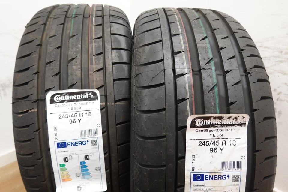 2 x NEU CONTINENTAL 245/45 R18 96W Sport Contact 3 E 3E * RUNFLAT Sommerreifen - Bild 2 von 4
