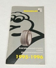 1995-1996 Vintage Dutch Michelin Bibendum Car tires inflation book 50 pages
