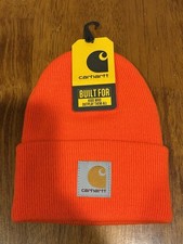 Carhartt Kids Knit Beanie Acrylic Watch Hat Toddler Hunter Brite Orange AH8905