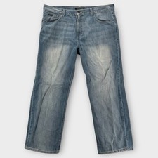 VTG Calvin Klein Jeans Relaxed Straight Mens 40x30 Light Wash Faded Wide Blue