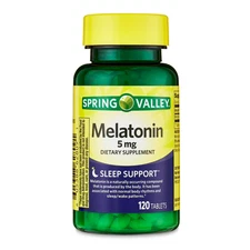 Spring Valley Melatonin 5mg Tablets 120 Count – Natural Sleep Support Supplement