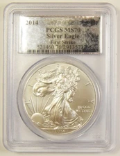 2014 Silver Eagle PCGS MS-70 First Strike Silver Label #35737