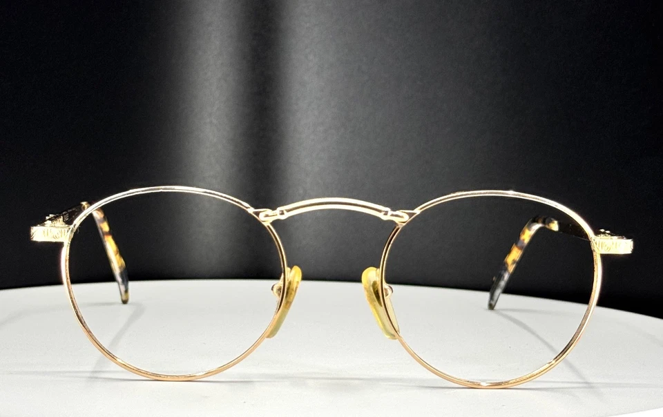 Óculos femininos vintage Dakota Smith Los Angeles dourado aro inteiro redondo SOMENTE ARMAÇÕES - Imagem 3 de 4