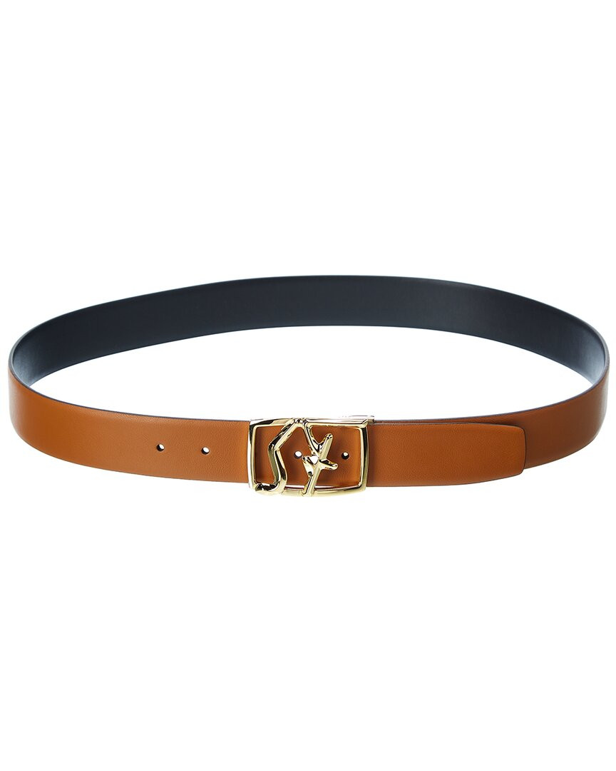 Мужской реверсивный и регулируемый кожаный ремень Ferragamo Sf