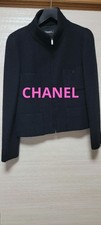CHANEL 100% cashmere jacket black black size 36