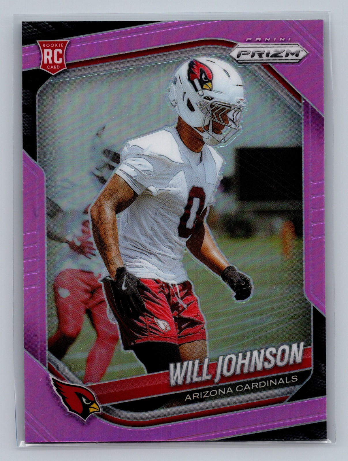 2025 Panini Prizm WILL JOHNSON #370 Pink Prizm RC Arizona Cardinals