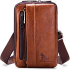 Leather Phone Belt Holster Waist Case Bag for Men Travel Outdoor Cell Phone Loop