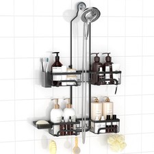 Shower Caddy Hanging for Handheld Showerheads Adjustable Split Shower Caddy,