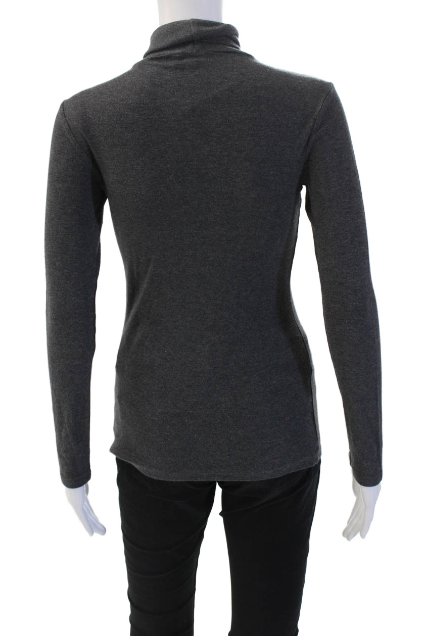 Splendid Womens Basic Long Sleeve Turtleneck Dark… - image 3