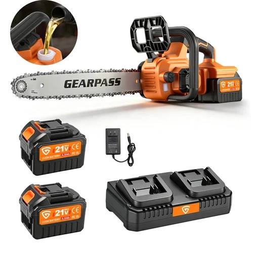 40V 16" Cordless Chainsaw Brushless Electric Chain Saw 2×4.5Ah Battery & Charger