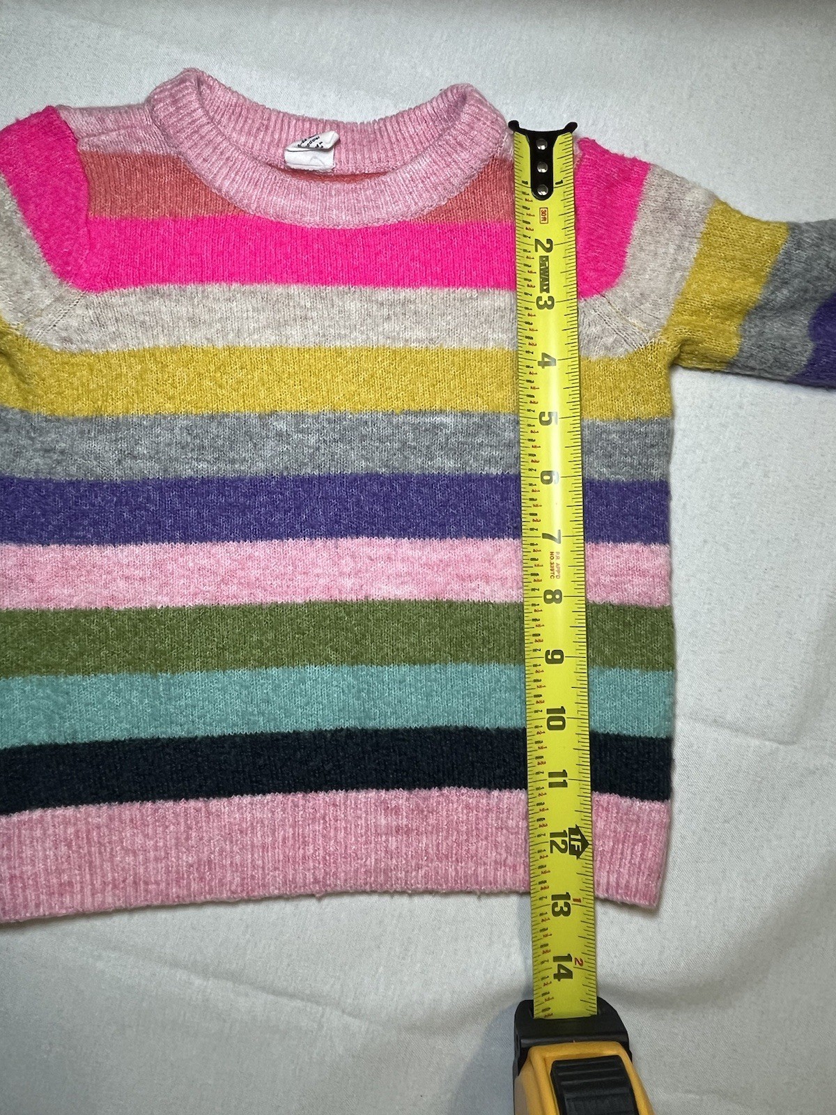 Baby Gap Toddler Girls 18-24 Months Long Sleeves Multicolored Striped Sweater image 3