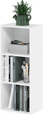 Furinno Luder Bookcase / Book / Storage , 3-Tier, White 3-Tier Cube,
