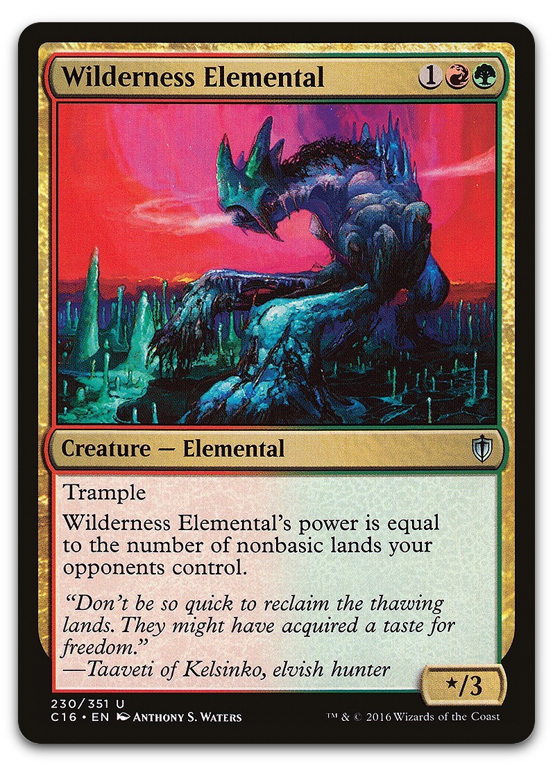 Wilderness Elemental #230 (NM) Commander 2016 C16 Magic MTG