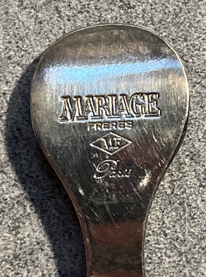 rare pelle doseur a thé infusion cuisine métal argenté MARIAGE Frères paris MF - Photo 3/4