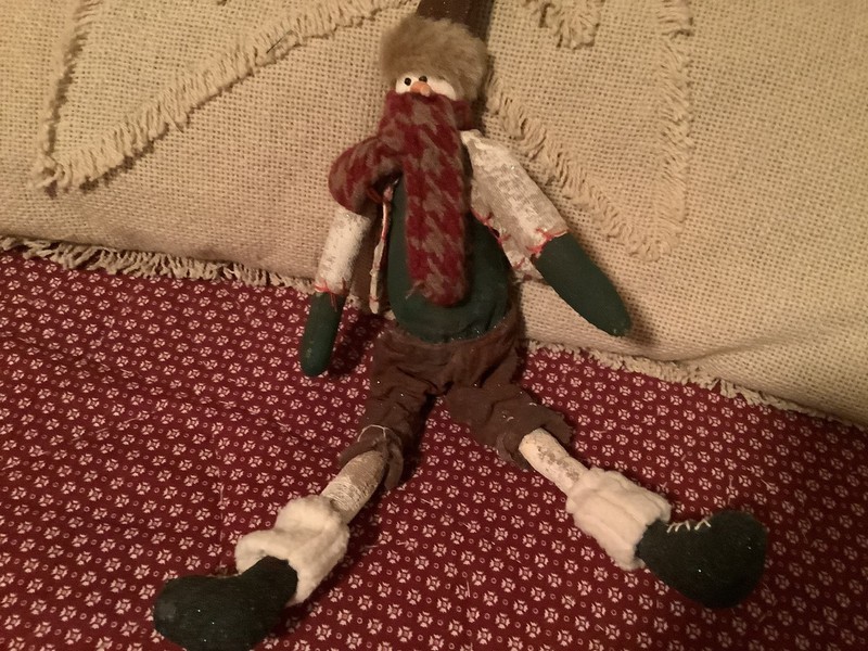 primitive snowman doll