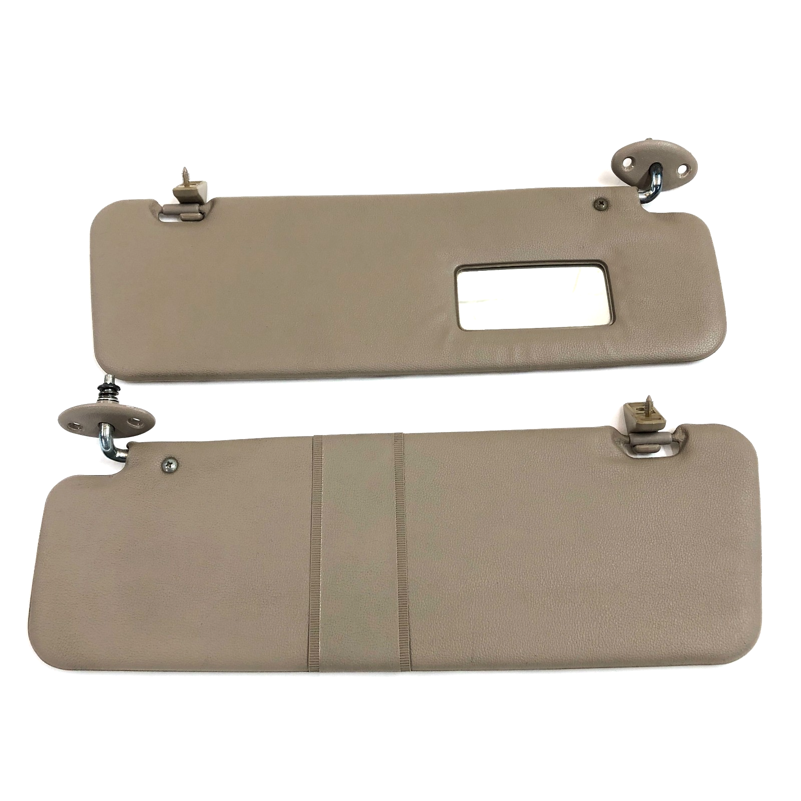 1990-1995 Toyota 4Runner Sun Visors Driver Passenger Pair OEM Brown Tan W/ Clips