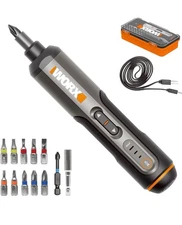 New Worx WX240L 4V 3-Speed 3 Torque Cordless Screwdriver Hand Tool Set