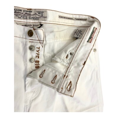 Jacob Cohen J610 Men's 5 Pocket Jeans Pants White Cotton