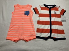 Carters Baby Boy One Piece Rompers Lot Of 2. 6M