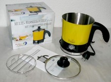 Wellness & Care Wasserkocher Kochtopf Temperaturregler 1,5L 1500W Dampfgitter