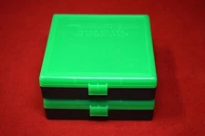 2 x AMMO BOXES GREEN 100 Round 40 S&W / 45 ACP - FREE SHIPPING