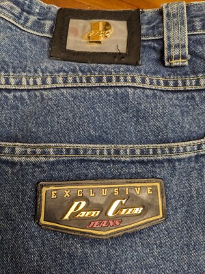 Vtg 90s Y2K Paco Club Jeans 36x34 Bling Baggy Tapered Wide Grunge Skater Hip Hop