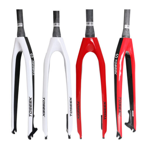 TOSEEK Carbon Fiber Bicycle Fork 26/27.5/29in MTB Bike Tapered Rigid Fork 28.6mm - Picture 1 of 22